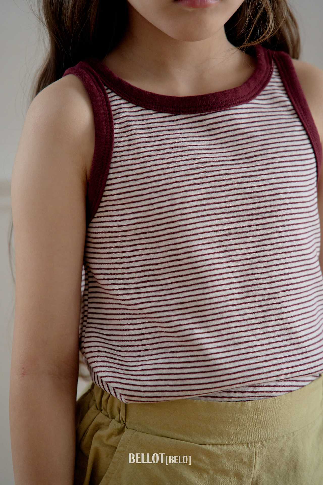 ［BELLOT］Cos stripe sleeveless tops (kids)