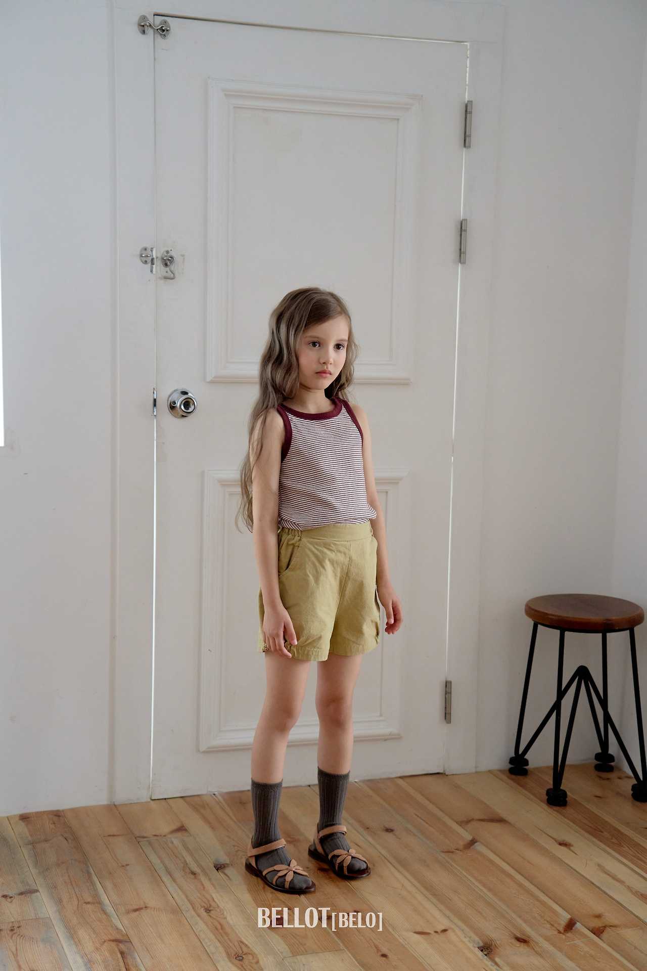［BELLOT］Cos stripe sleeveless tops (kids)