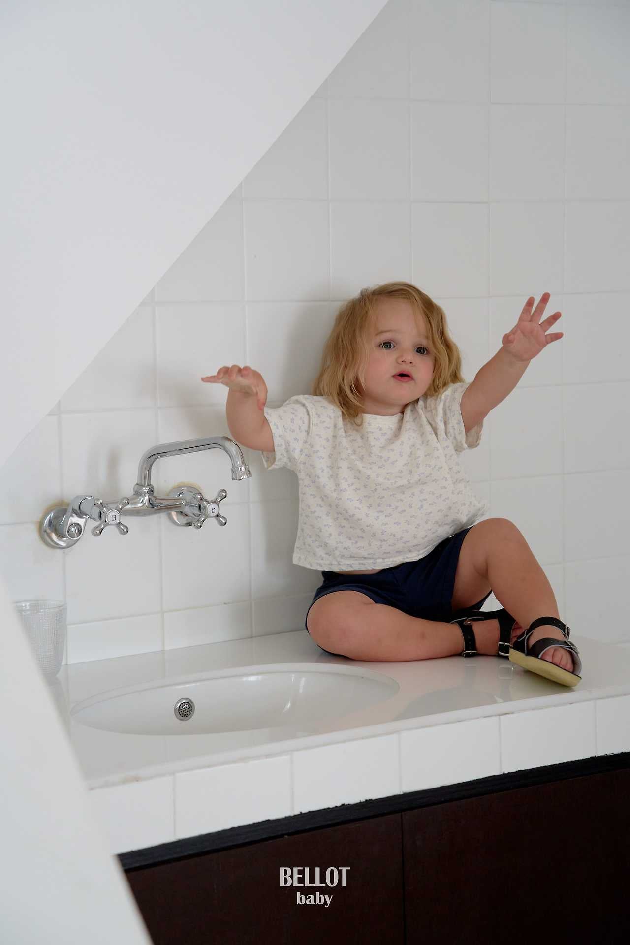 ［BELLOT］Mini flower tee (baby)