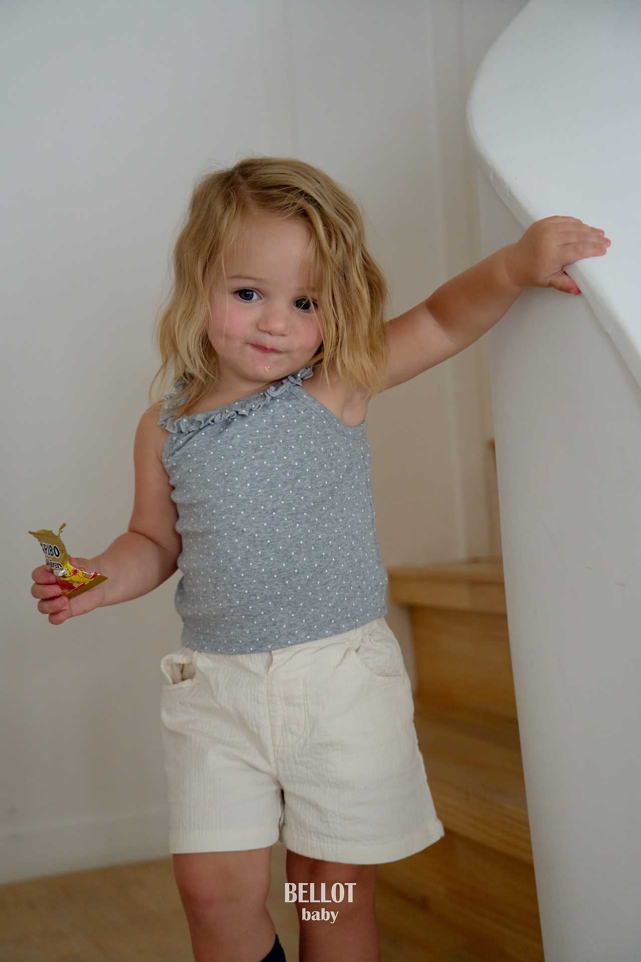 ［BELLOT］Dot frill camisole (baby)