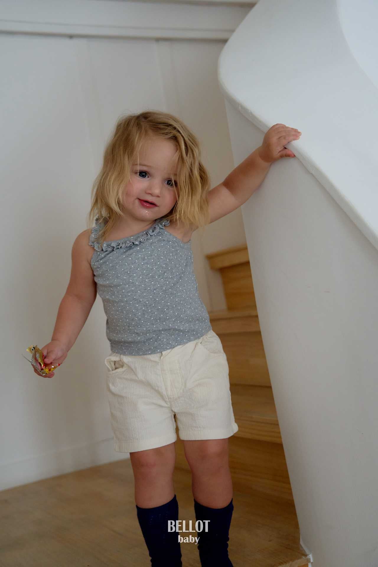 ［BELLOT］Dot frill camisole (baby)