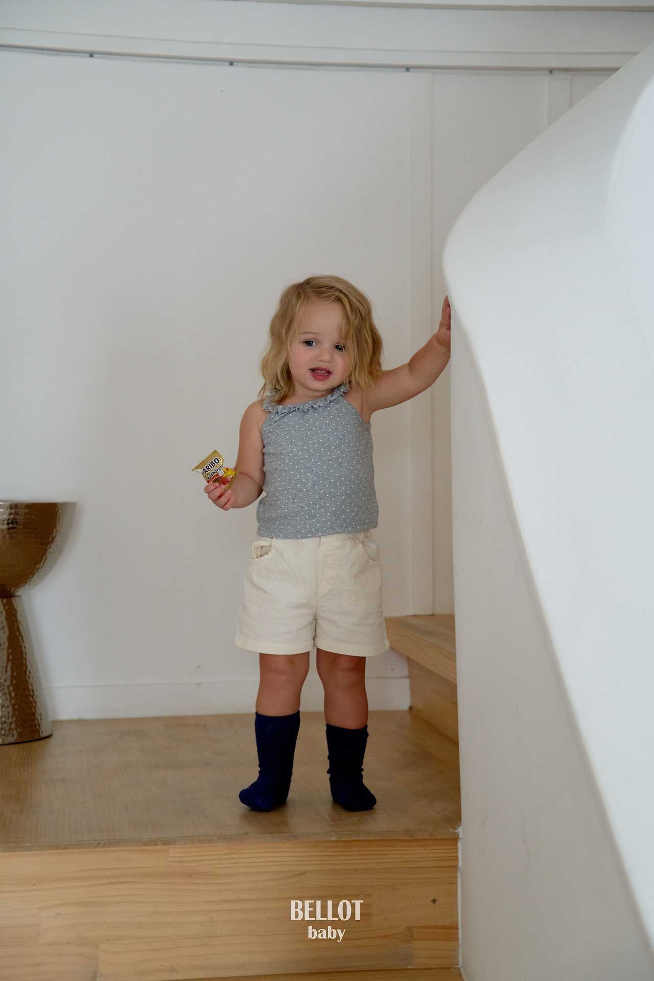 ［BELLOT］Dot frill camisole (baby)