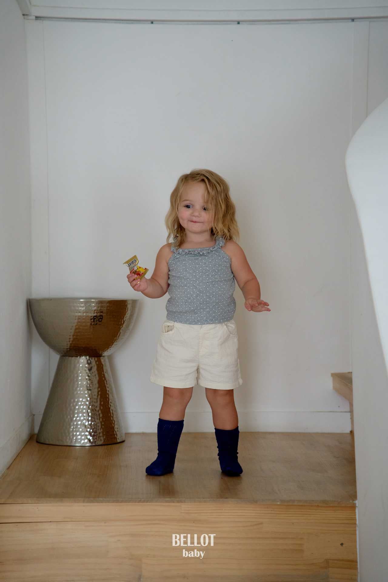 ［BELLOT］Dot frill camisole (baby)