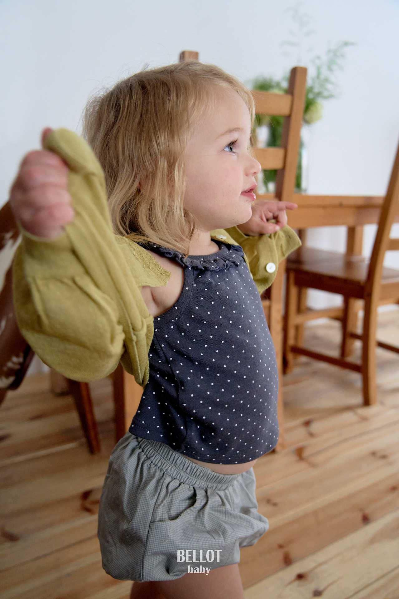［BELLOT］Dot frill camisole (baby)
