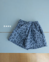 ［oahu］Leopard terry short pants
