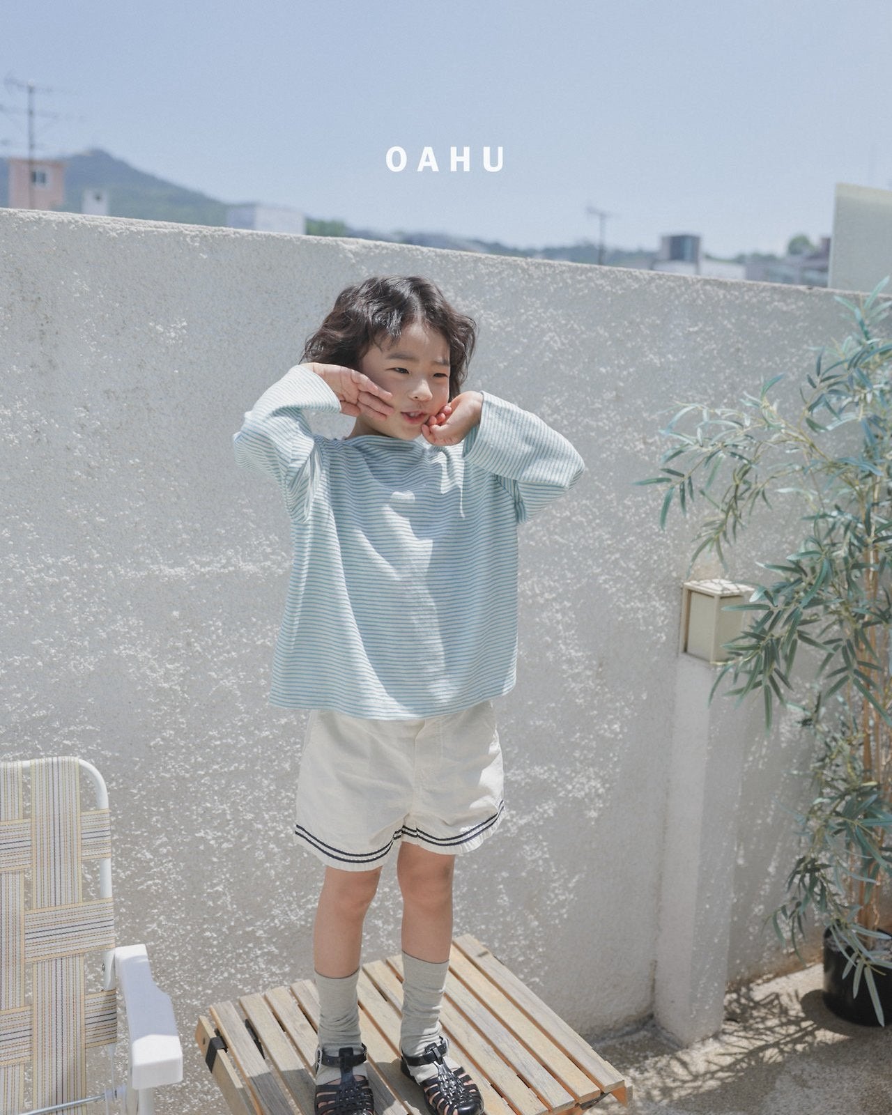 ［oahu］Summer boatneck tee