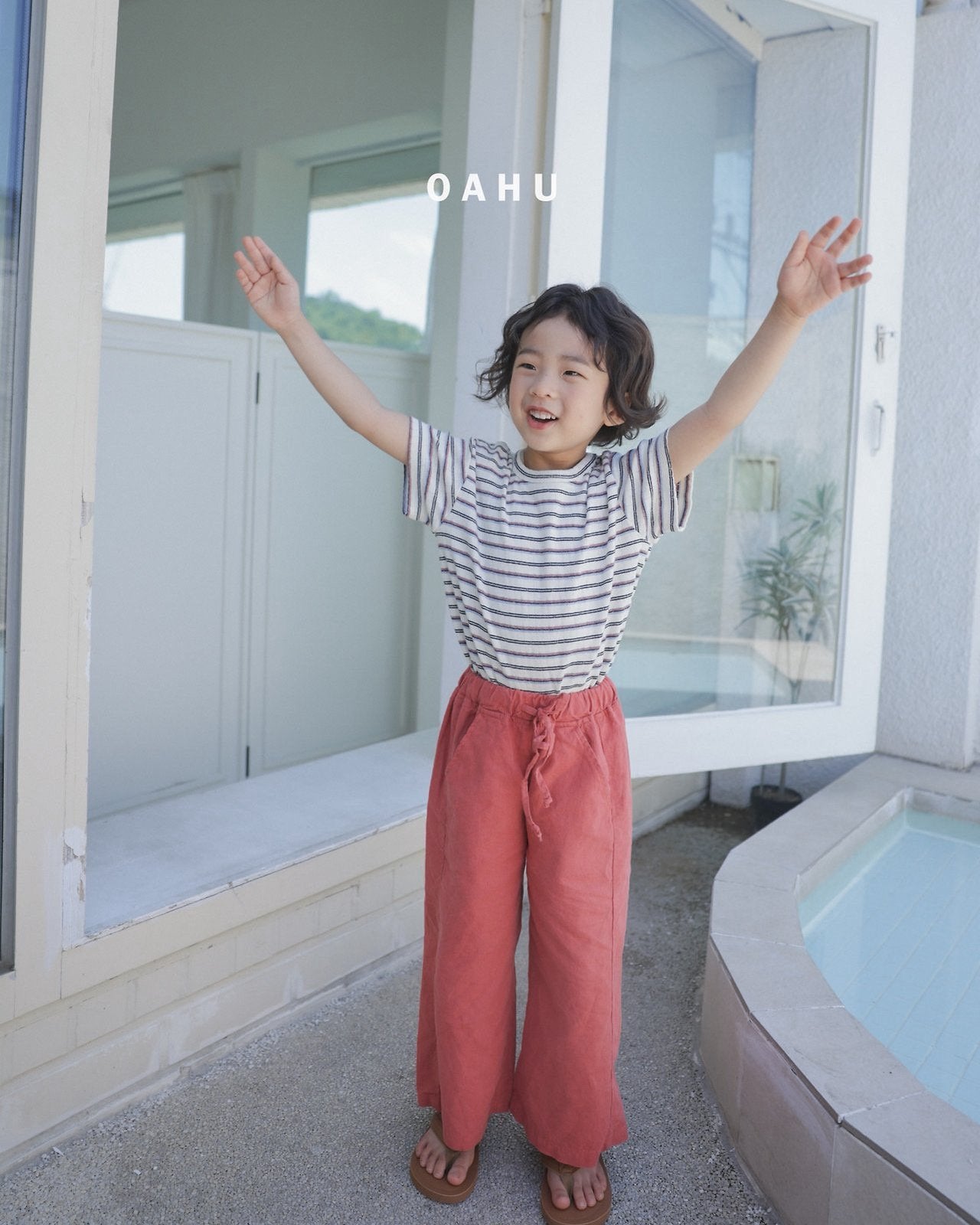 ［oahu］Woody pigment linen pants