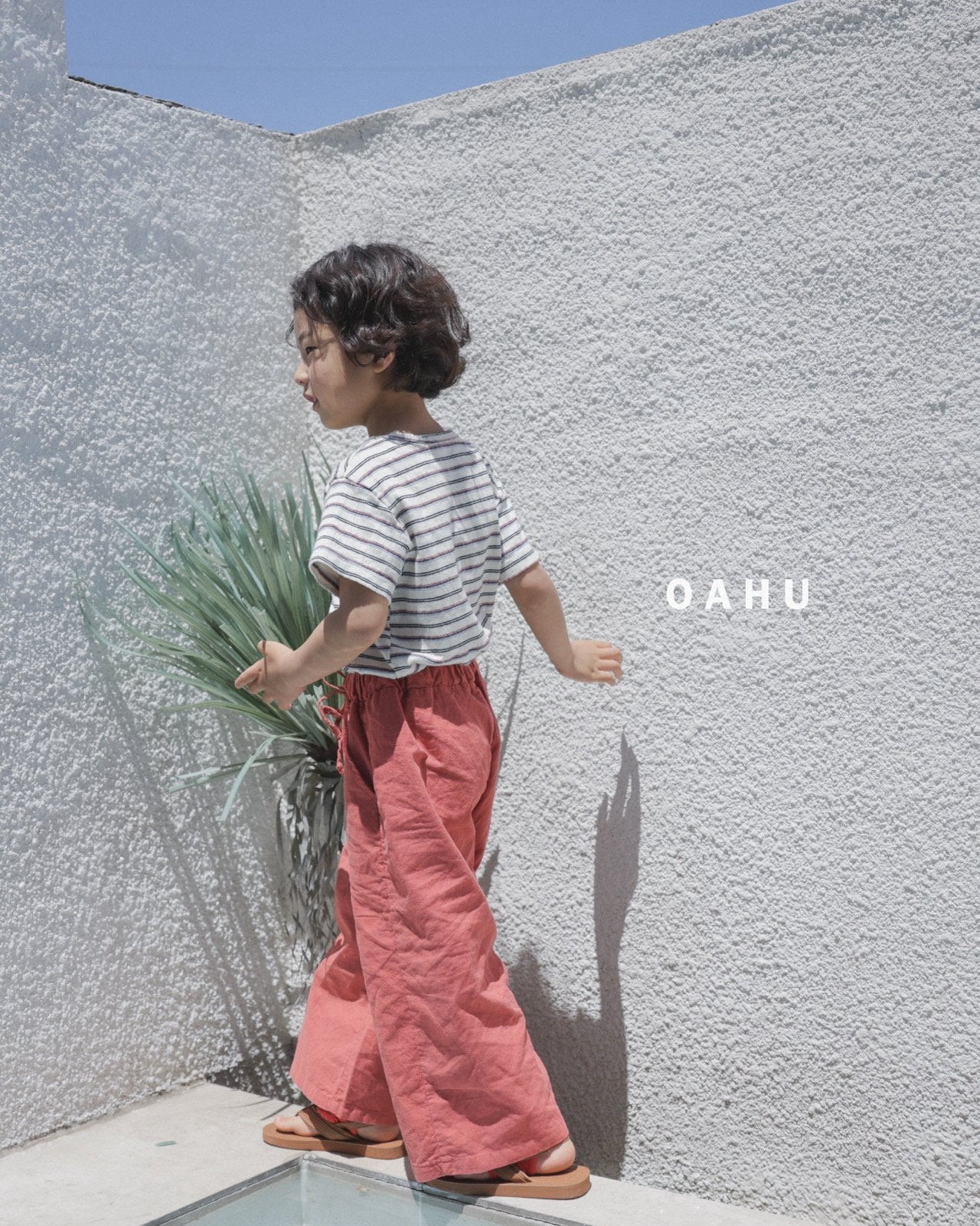 ［oahu］Woody pigment linen pants