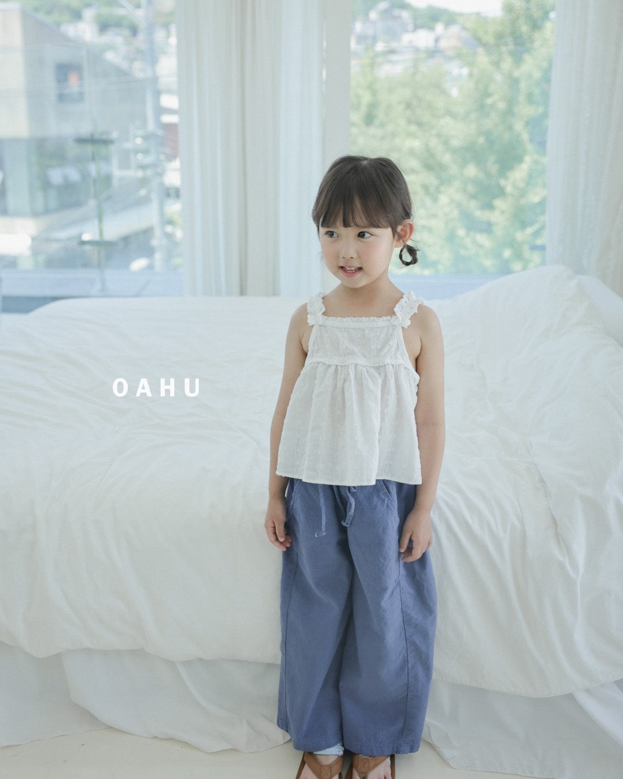 ［oahu］Woody pigment linen pants