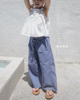 ［oahu］Woody pigment linen pants