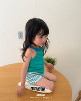 ［BANANAJ］Wendy stripe rib shorts