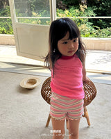 ［BANANAJ］Wendy stripe rib shorts