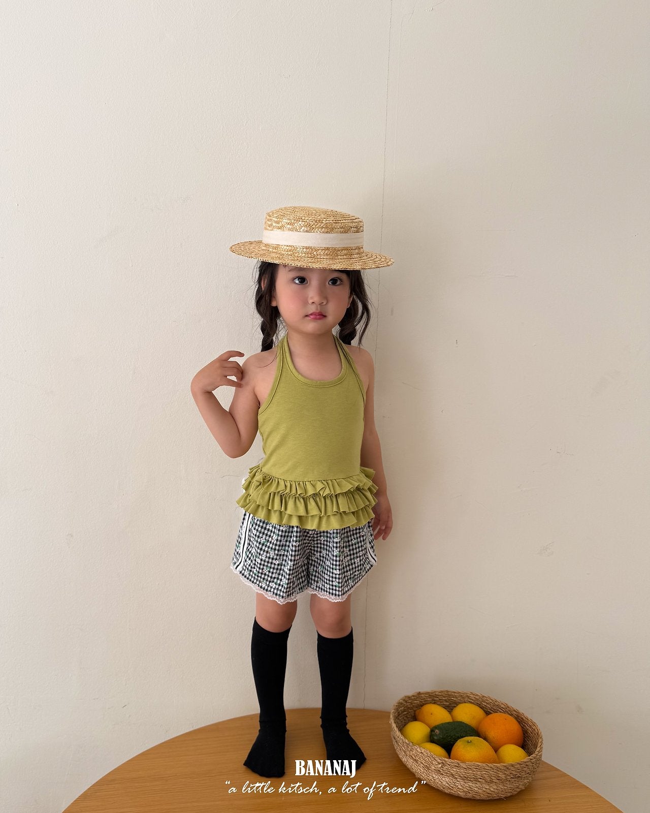 ［BANANAJ］Kiki wind flower short pants