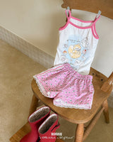 ［BANANAJ］Kiki wind flower short pants