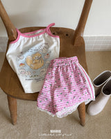 ［BANANAJ］Kiki wind flower short pants