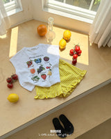 ［BANANAJ］Laura stripe frill pants