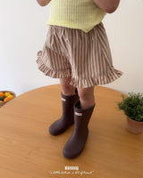 ［BANANAJ］Laura stripe frill pants
