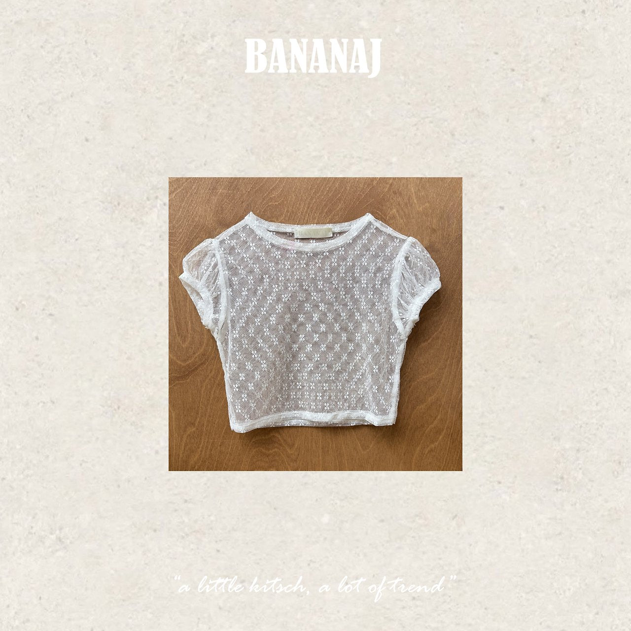 ［BANANAJ］Miu sheer lace tops
