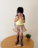 ［BANANAJ］Laura stripe frill pants