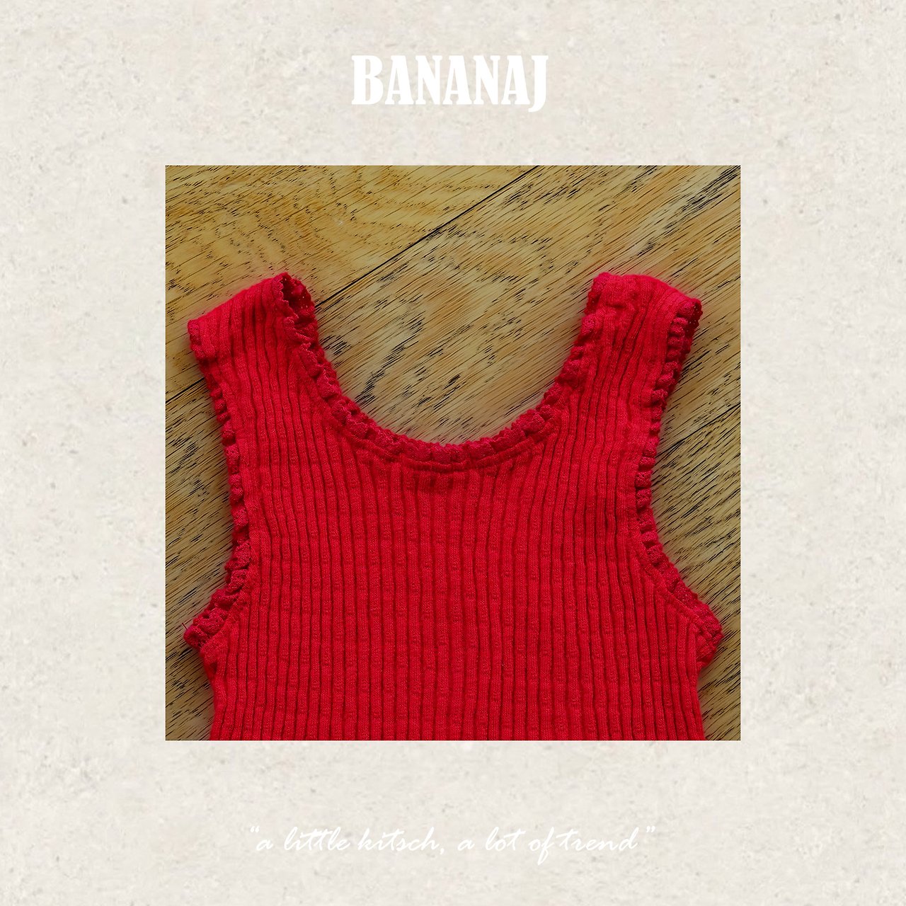 ［BANANAJ］Lia candy sleeveless tops