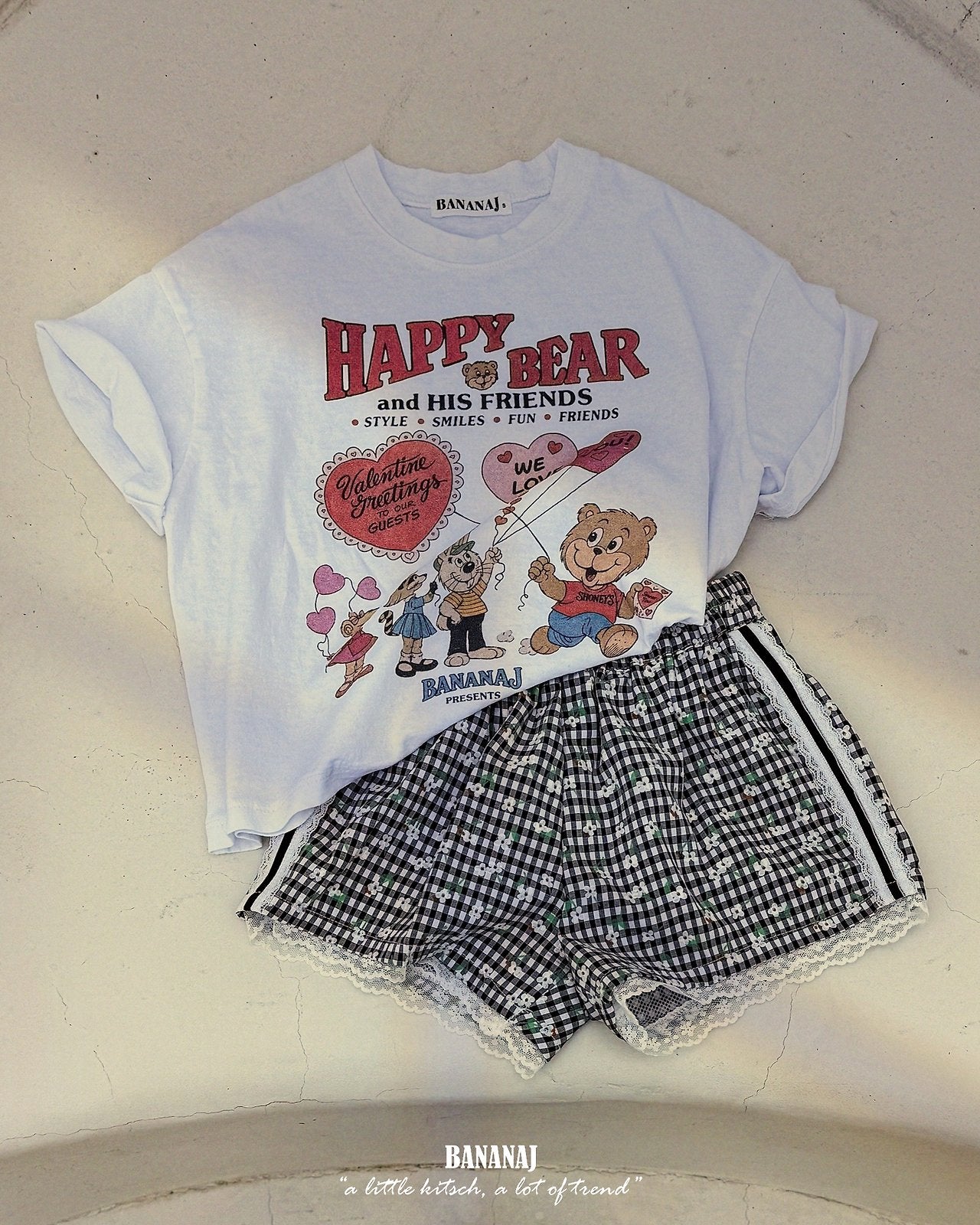 ［BANANAJ］Kiki wind flower short pants