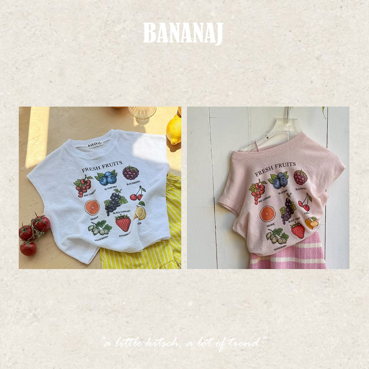 ［BANANAJ］Wendy fresh tee
