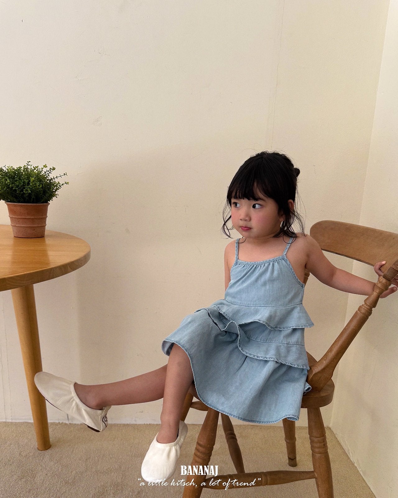 ［BANANAJ］Dorothy denim one-piece