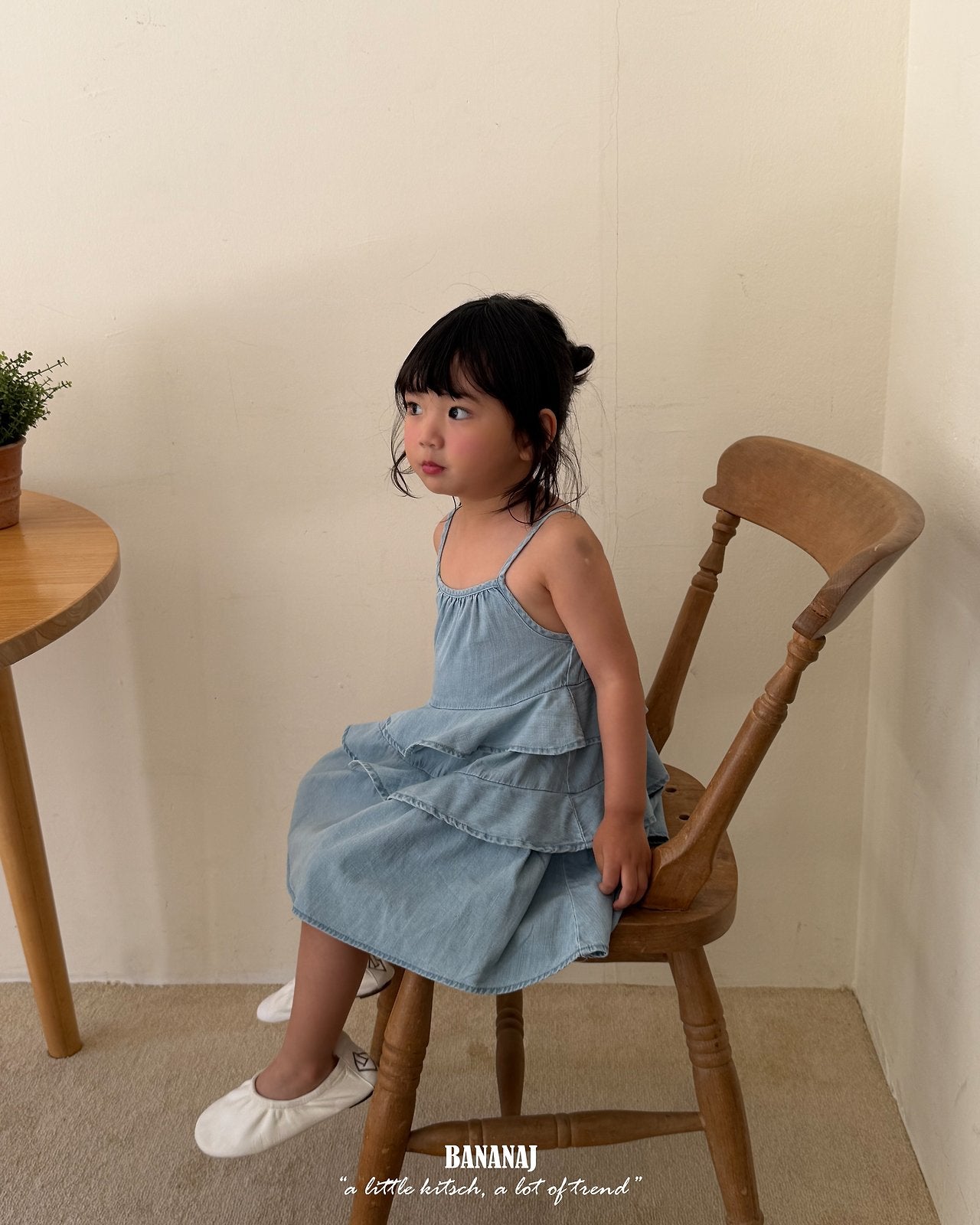 ［BANANAJ］Dorothy denim one-piece