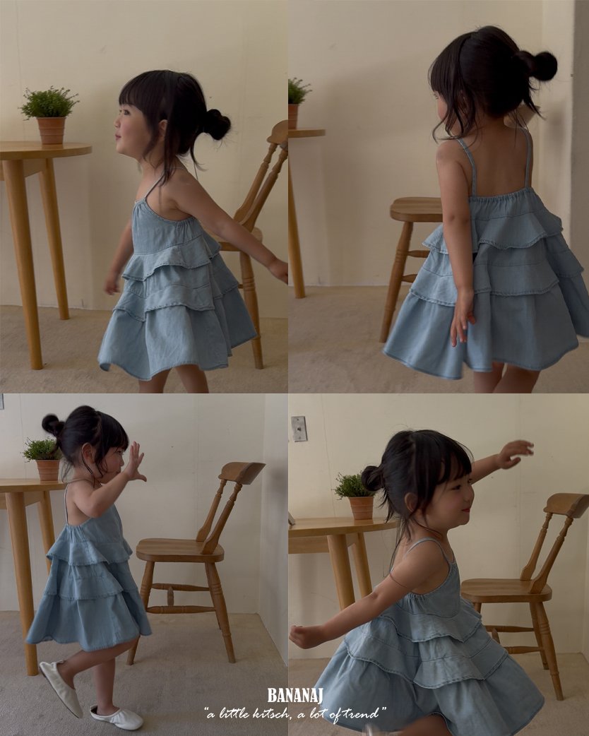 ［BANANAJ］Dorothy denim one-piece