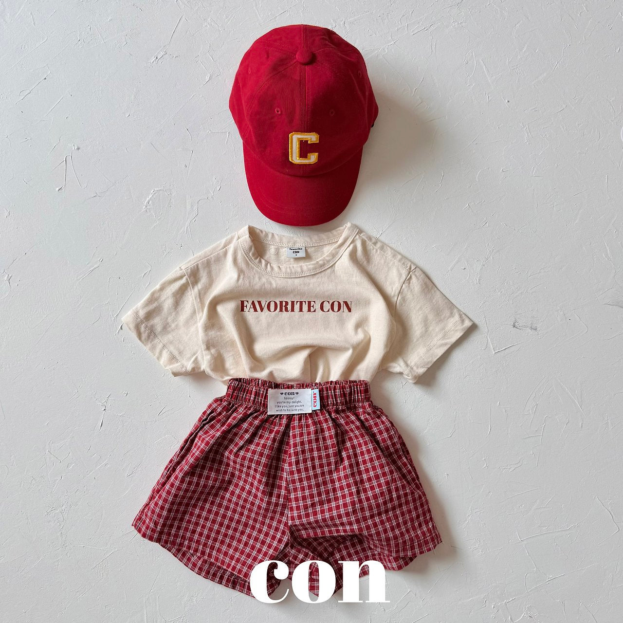 ［con］Checks short pants