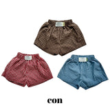 ［con］Checks short pants