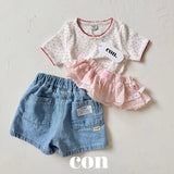 ［con］Summer denim short pants
