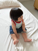 ［con］Summer denim short pants
