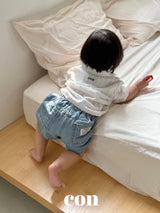 ［con］Summer denim short pants