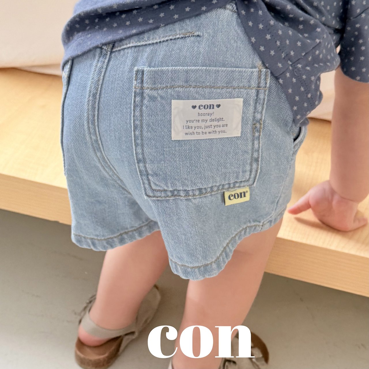 ［con］Summer denim short pants