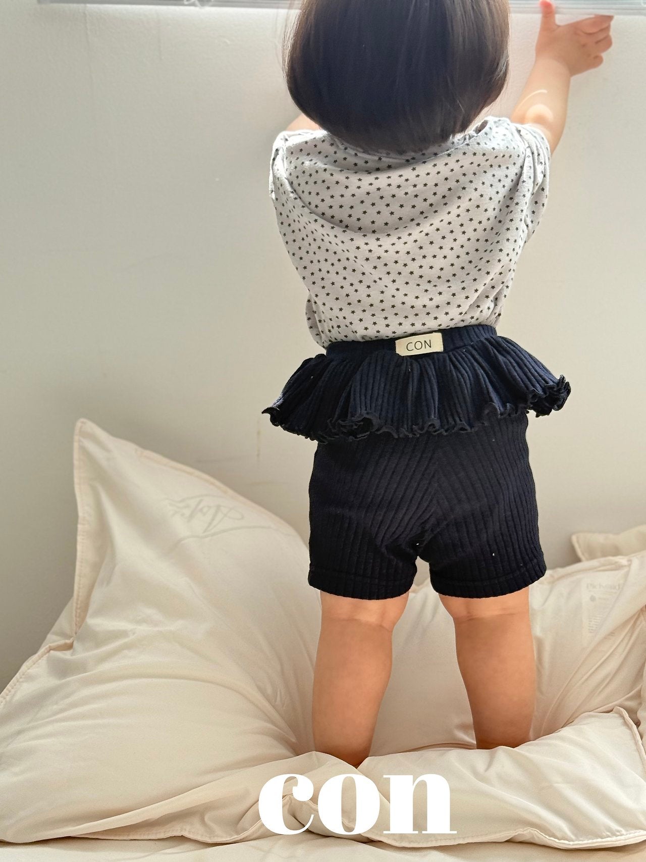 ［con］Summer frill short leggings