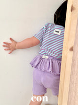 ［con］Summer frill short leggings