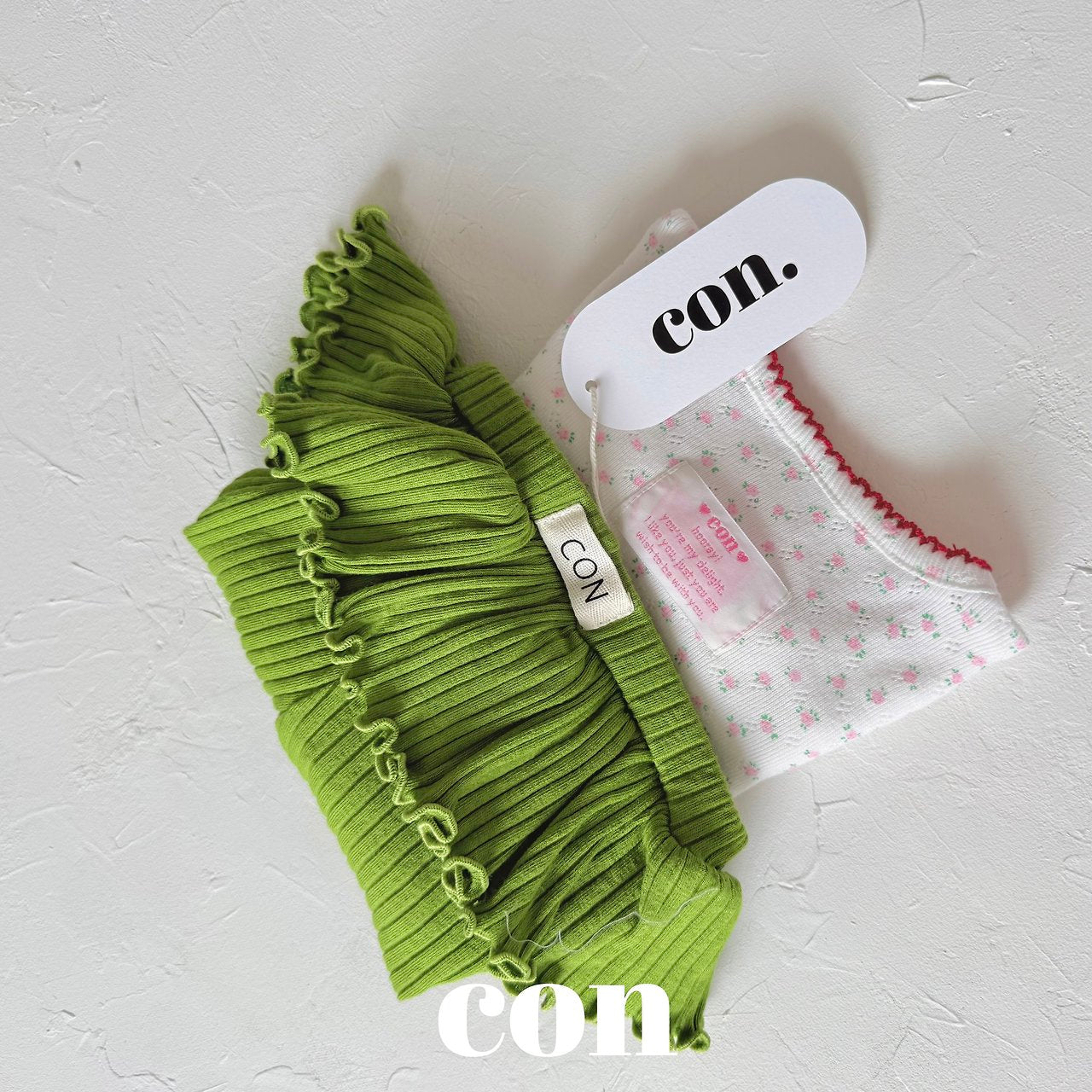 ［con］Summer frill short leggings