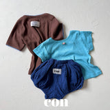 ［con］Back open flower point tee