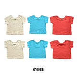 ［con］Back open flower point tee