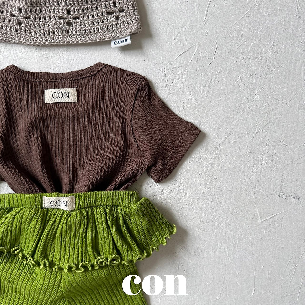 ［con］Summer soft rib tee