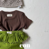 ［con］Summer soft rib tee
