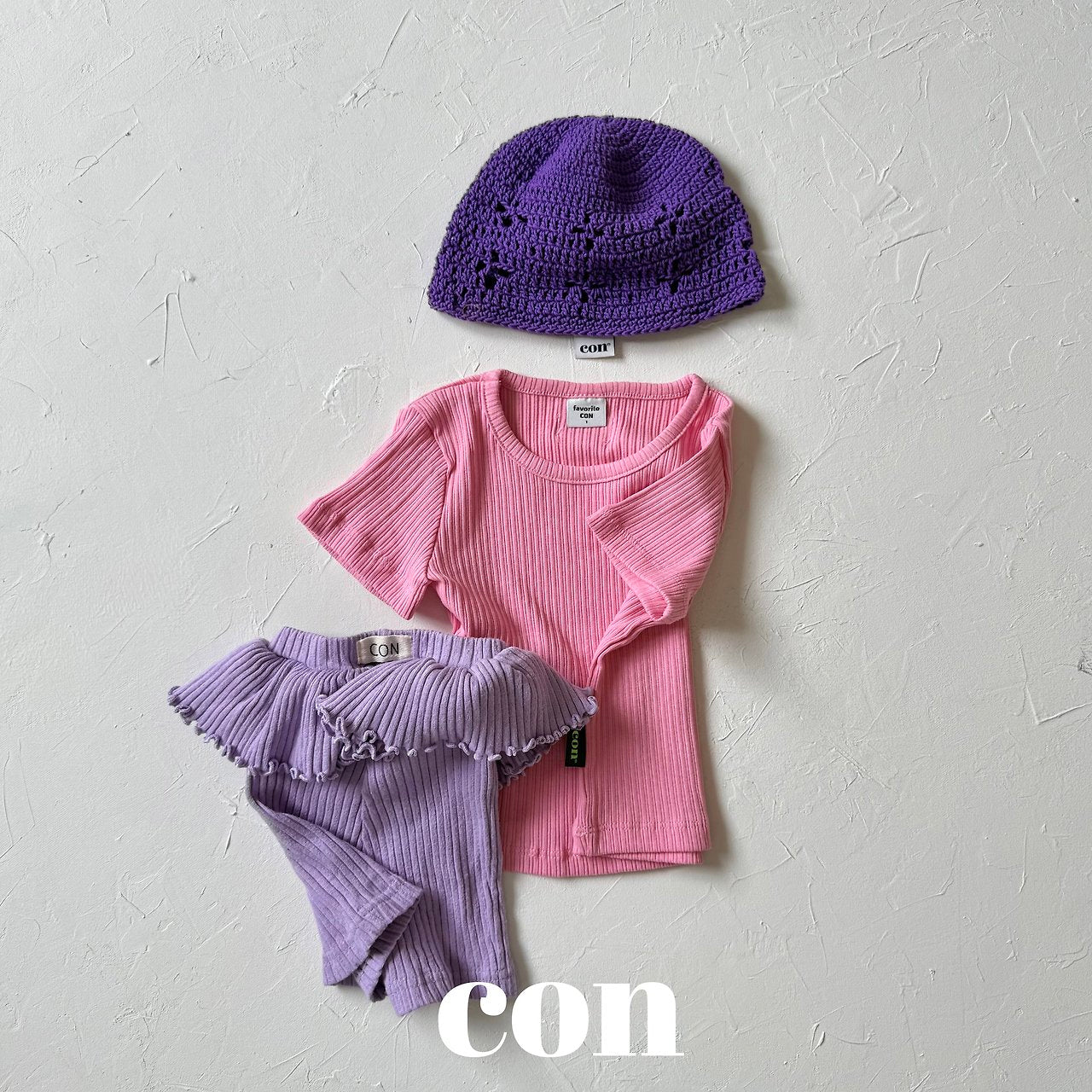 ［con］Summer soft rib tee