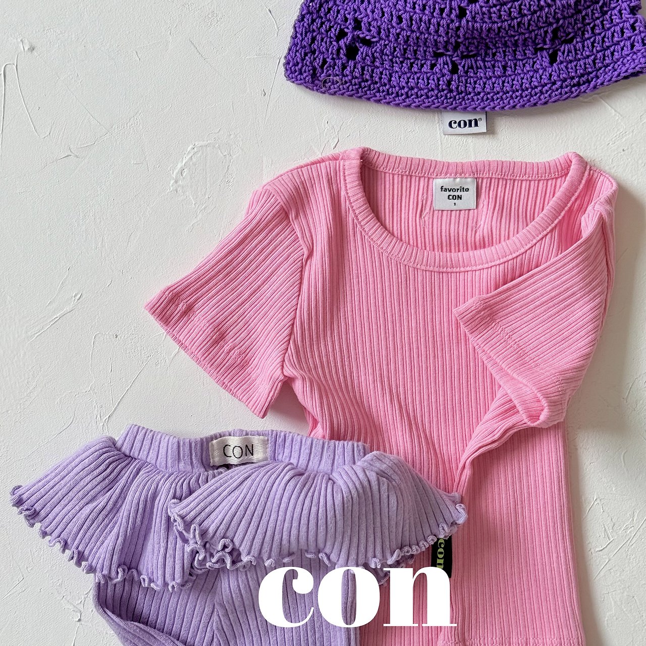 ［con］Summer soft rib tee