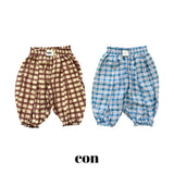 ［con］Check volume jogger pants