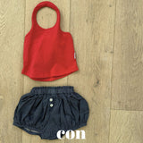 ［con］Mini check bloomer