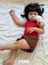 ［con］Con rib short pants