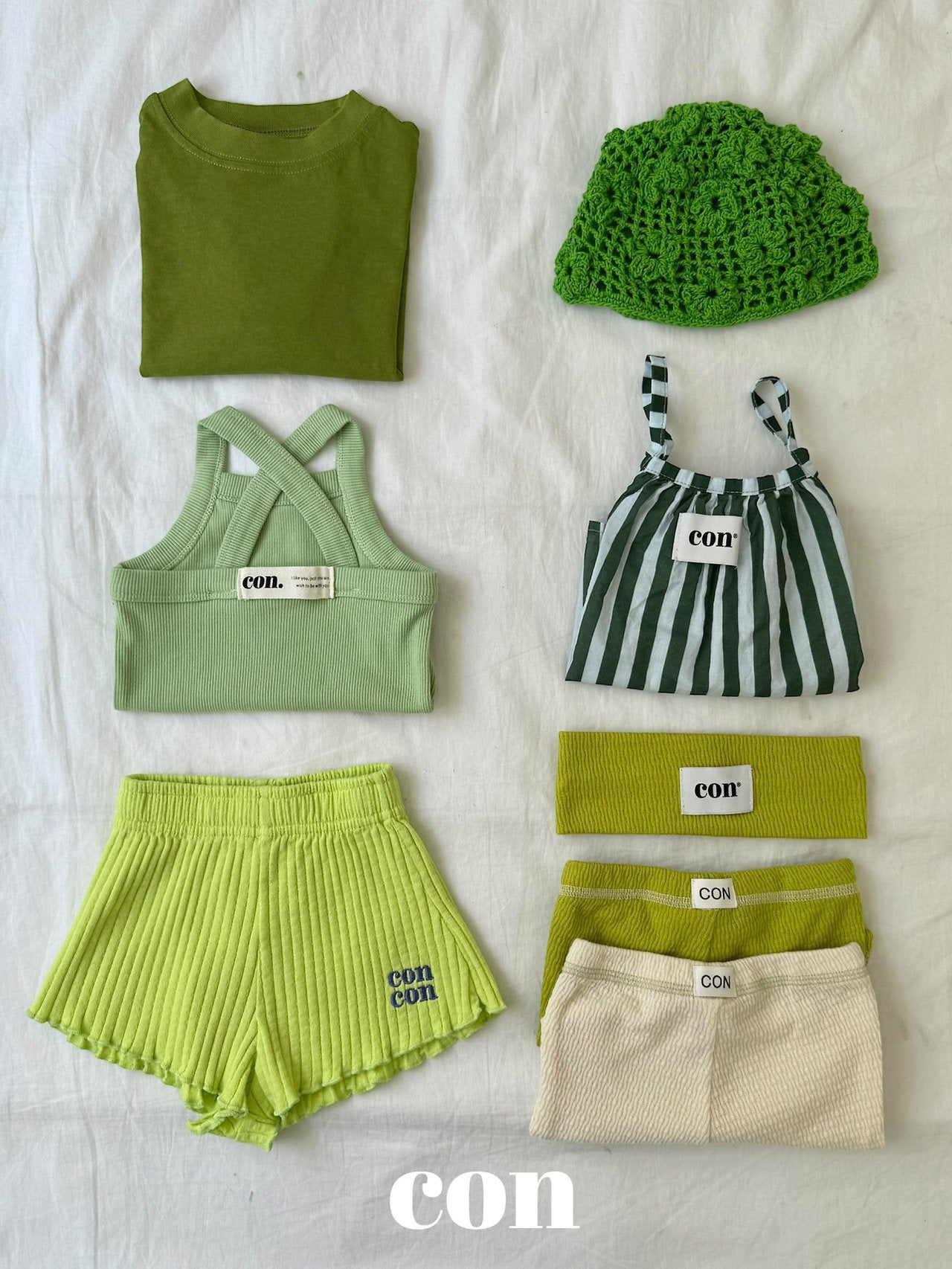 ［con］Con rib short pants