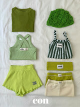 ［con］Con rib short pants