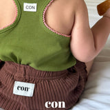 ［con］Con rib short pants